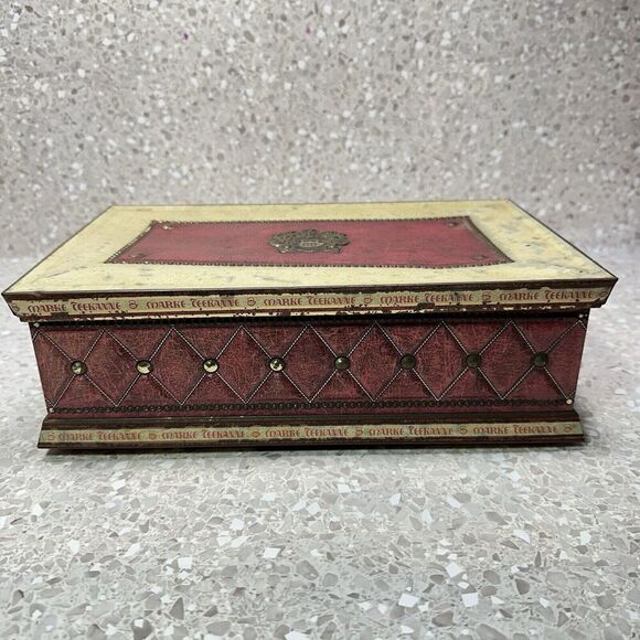 Antique Marke Teekanne Tin Tea Box Storage Canister Mid Century 50's Germany - Picture 3 of 15
